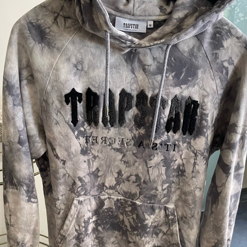 Trapstar it’s a secret Gray Tie-Dye Hoodie